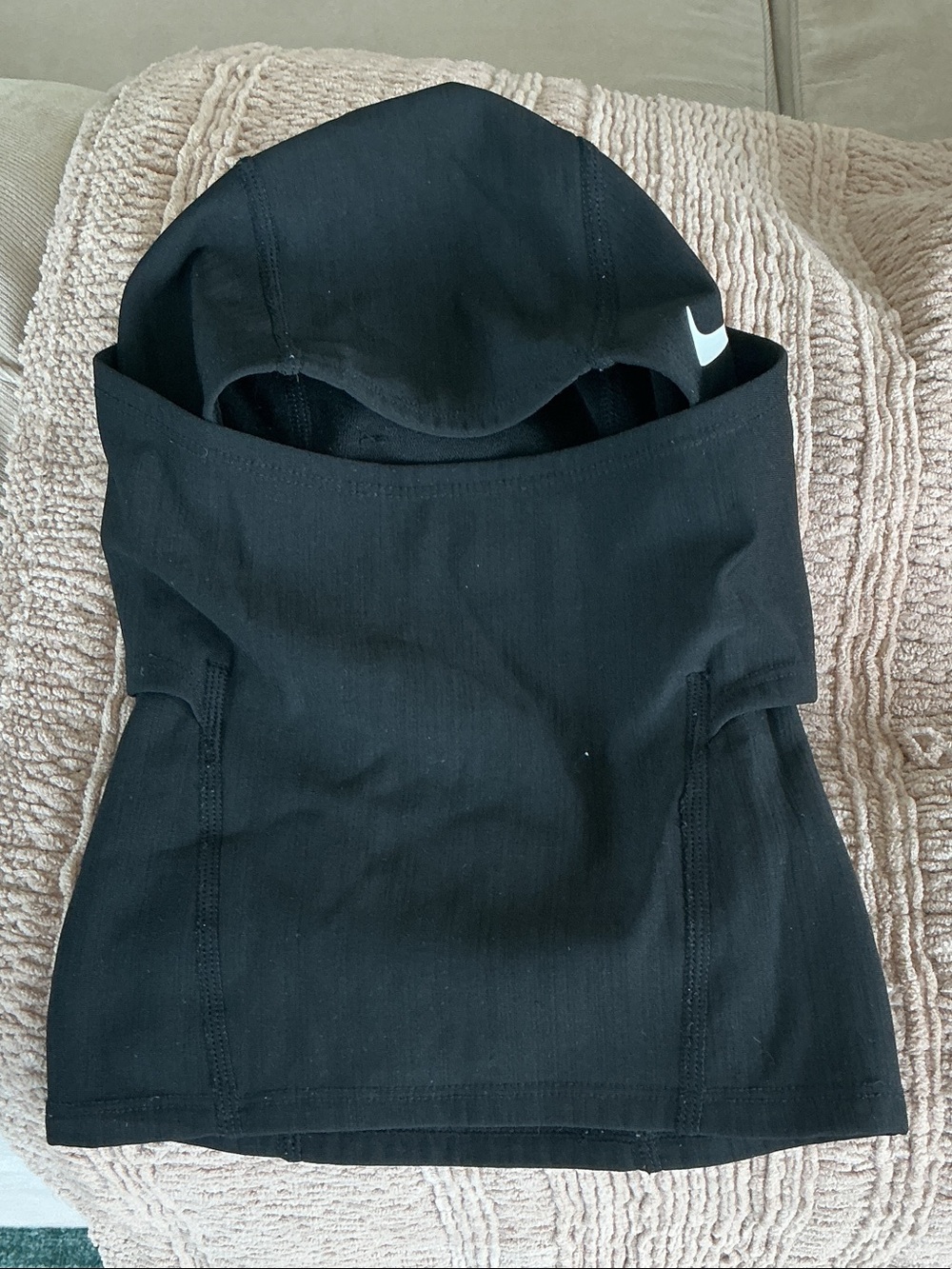 Nike Black Hooded Neck Gaiter Top
